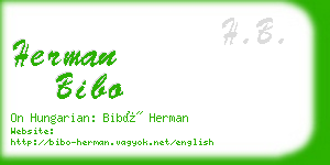 herman bibo business card